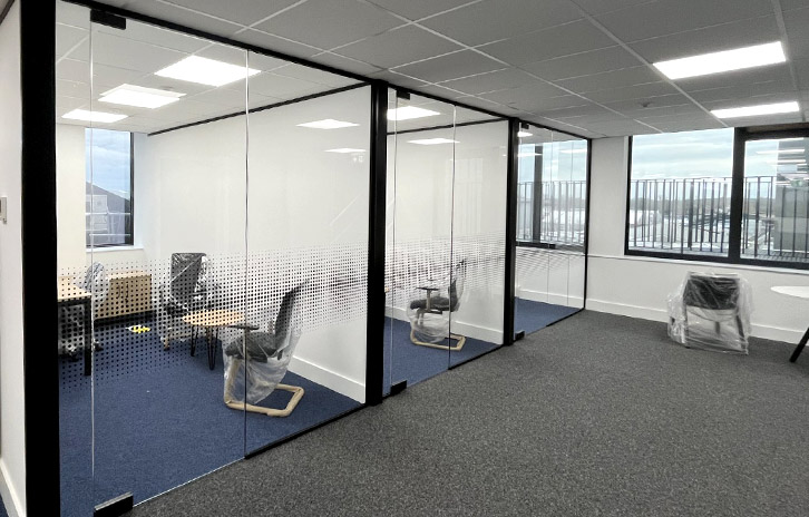Clear Modern Glass Partitioning Supplies, South East, London, UK