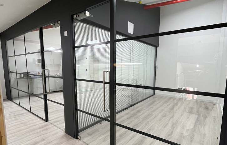 Clear Modern Glass Partitioning Supplies, South East, London, UK