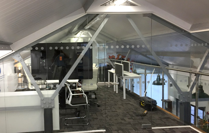 Clear Modern Glass Partitioning Supplies, South East, London, UK