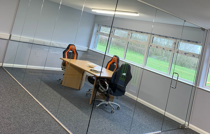 Clear Modern Glass Partitioning Supplies, South East, London, UK